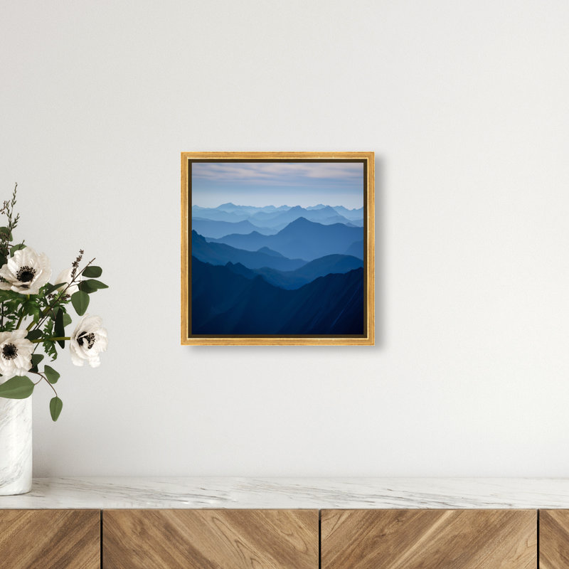 Blue Ridges II Print by Oliver Gal, 13" H x 13" W, Gold Floater Frame