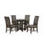 Vikkie 4 - Person Glass Top Pedestal Dining Set