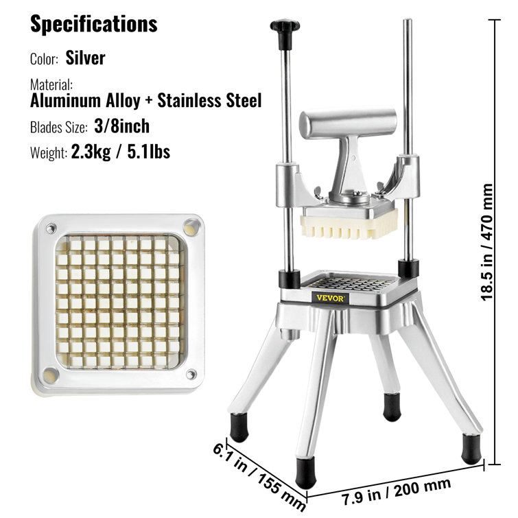 VEVOR Commercial Onion Slicer with 1/4 Blades Safe Vegetable Fruit Dicer 420 Blades