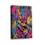 Cadre en toile tendue «Neon Peace Sign Hand» pour Eclectic Studio-1236401486