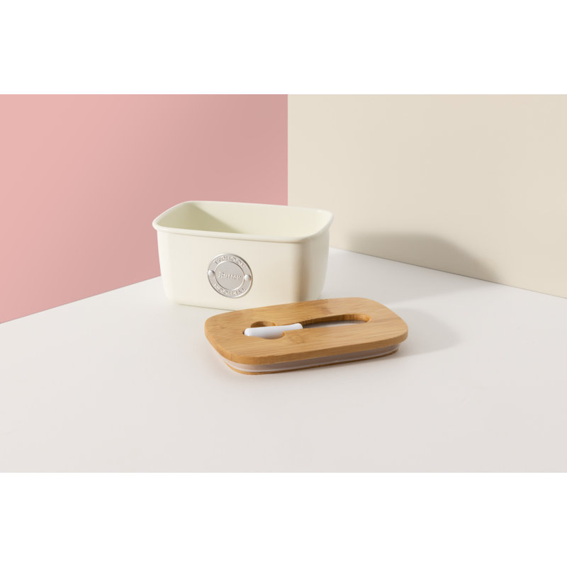 Metal Butter Dish & Spatula