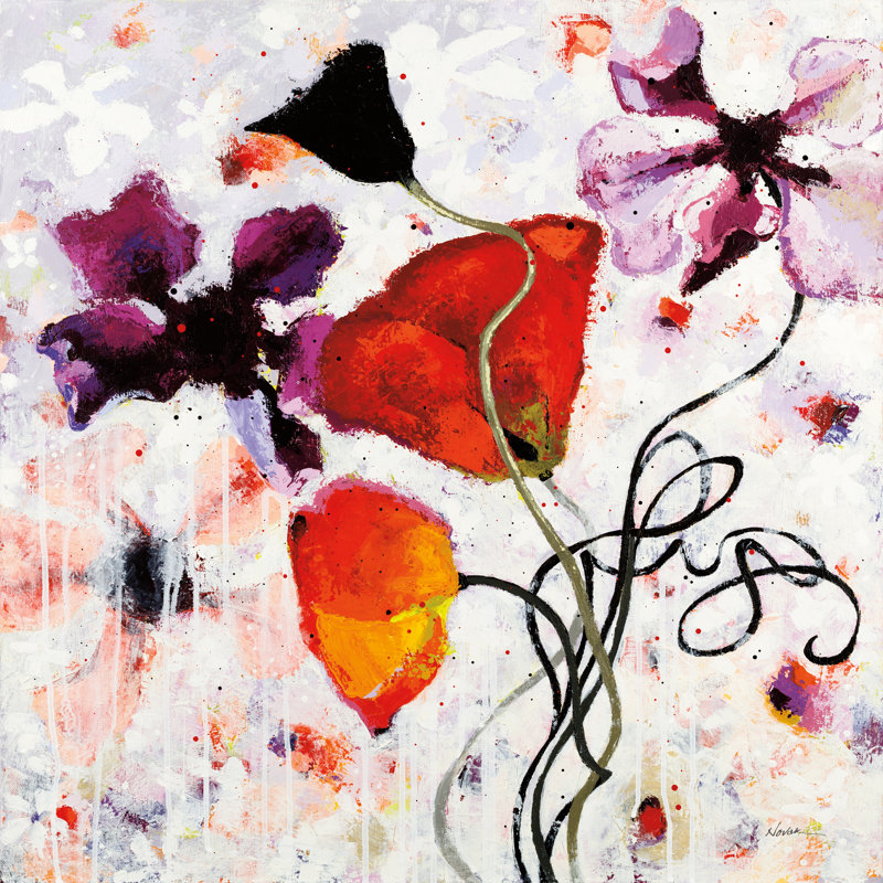 Le coquelicot noir de Shirley Novak, H 12 po x l 12 po