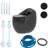 Glossy Black 1.28 Single Flush Egg Shape Toilet, Seamless Ceramic, Quick - Release Seat, 18.49 In Width, 22 Package Width Design, 24.32 Height, 117 Lb Weight-121676136
