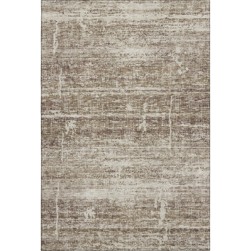 Premium Machine Washable Gerardo Brown Rug, Rectangle 3' x 5'