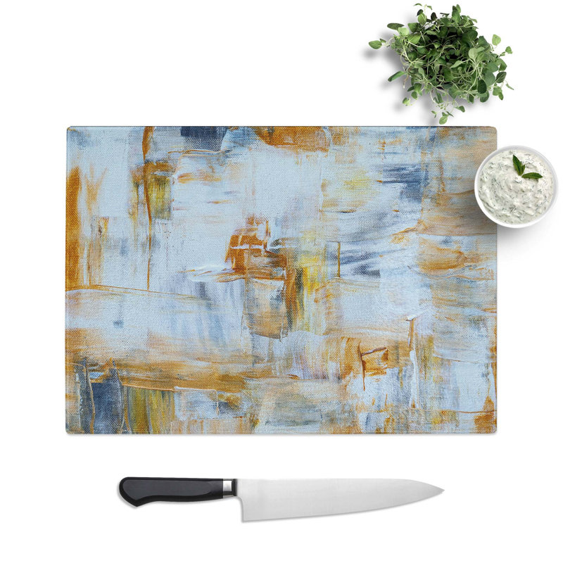 Tempered Glass Art Painting Vol.370 Chopping Board, 39 cm W x 28.5 cm L