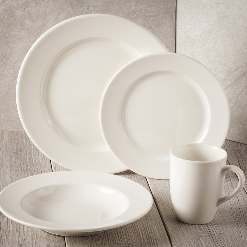 Couvert individuel 4 pièces blanc chaud