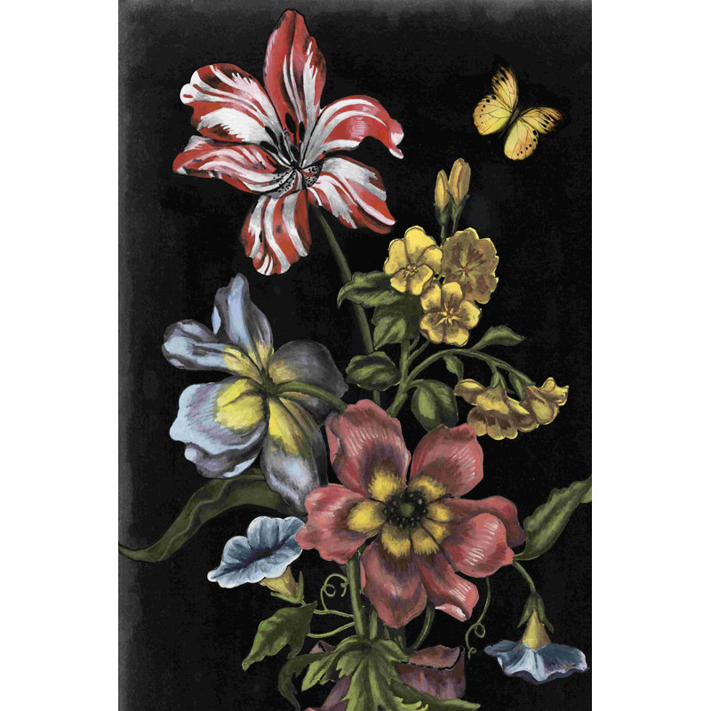 Floral foncé I, H 18 po x l 12 po