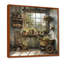 «Grey green a rustic charmante abri de jardin», reproduction sur toile-1101937869-1101937860
