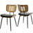 Rattan Back Upholstered Dining Chair-851482100-864672089