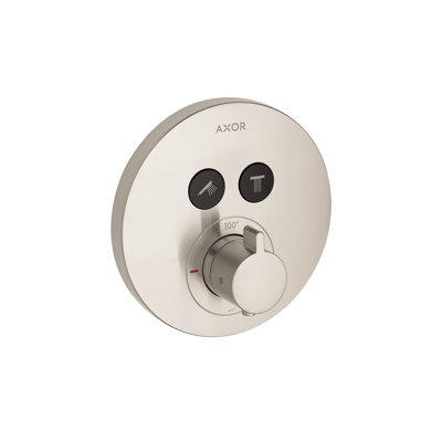 Citterio Showerselect Modern 1-Handle 7-Inch Wide , Temperature Memory, Thermostatic Valve Trim Only, With Diverter In Chrome, 36723001
