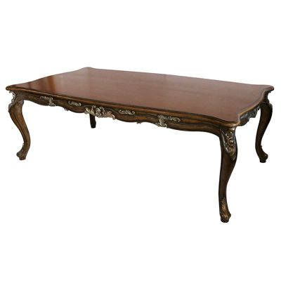 Erjol Fiona Traditional Rectangular Wood Top Table