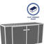 Absco Utility 7’6” W x 2’8” D Metal Galvanized Steel Garbage Can Storage Shed Woodland Grey-97830531