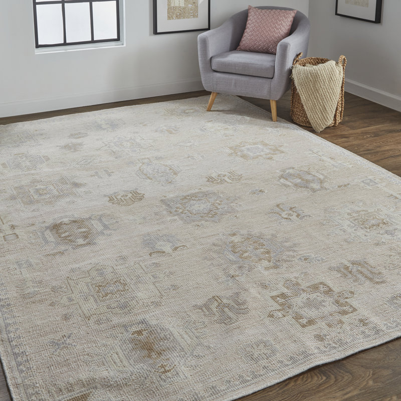 Wendover Hand Knotted Oriental Area Rug, Rectangle 3'6" x 5'6"