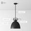 Luminaire suspendu géométrique simple à 1 lumière-507131564