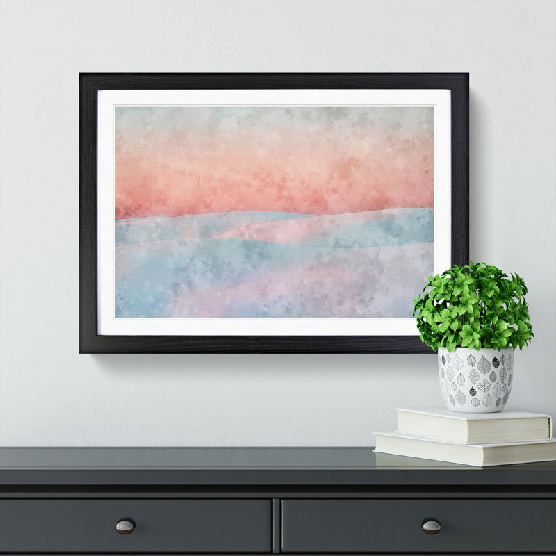 Pink Desert - Framed Print, Black Framed, 62cm H x 87cm W x 2cm D