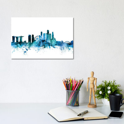 Singapore Skyline by Michael Tompsett - Wrapped Canvas Gallery-Wrapped Canvas Giclée