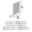 Thoreau 1 - 9/16 pouces (40 mm) de longueur plaque d'armoire carrée-111952411