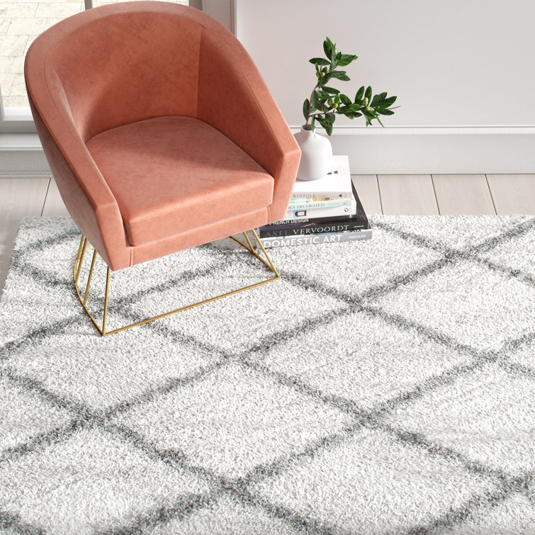 Darryll Moroccan Shag Performance Off-White Area Rug