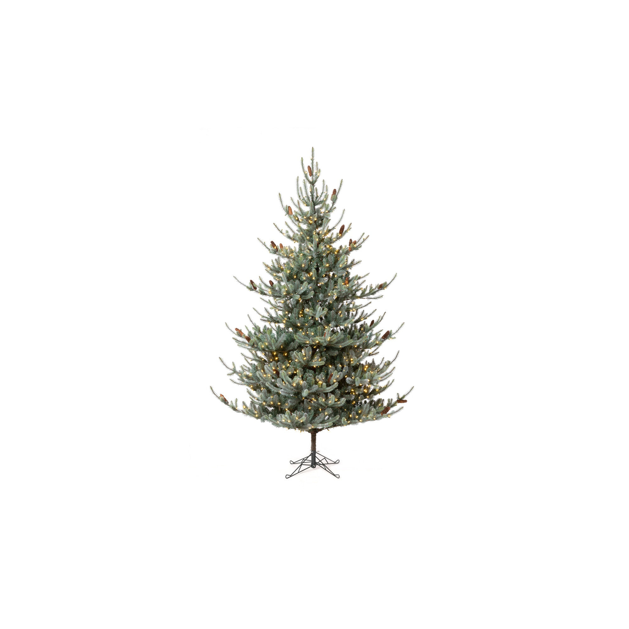 Lighted Artificial Spruce Christmas Tree, 9'