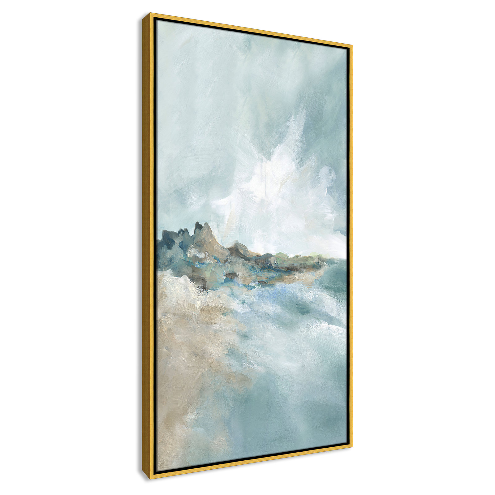 Coralie "Sandpoint" Print by Carol Robinson, 41.5" H x 21.5" W, Gold