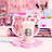 Supercute Tabletop Desk Mirror with Light and Touch Sensor Switch Tri Tone LED Lighted Makeup Mirror