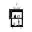Ensemble de meuble-lavabo simple pour salle de bain, noir