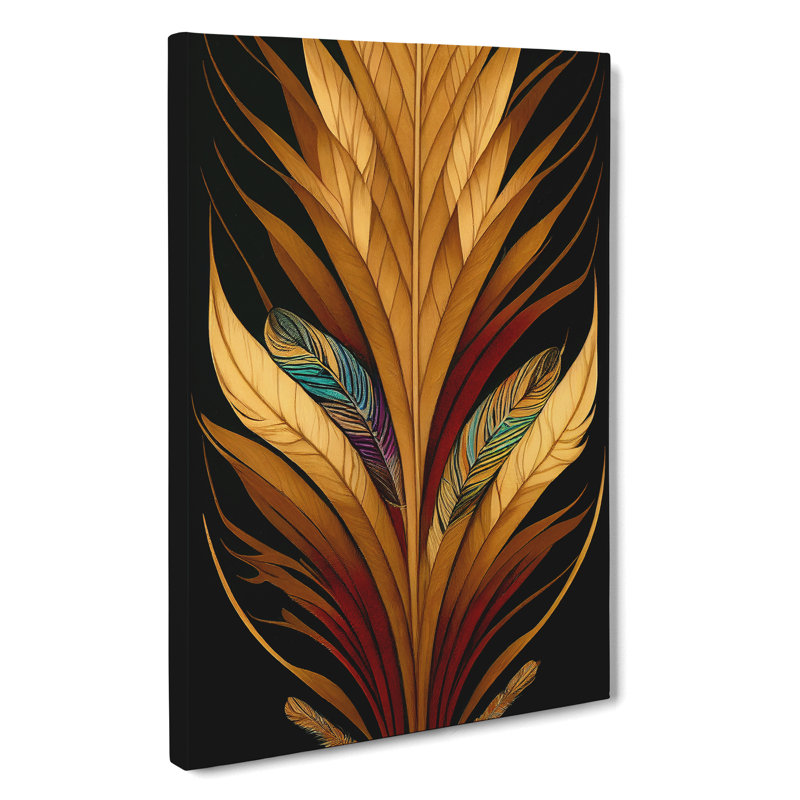 Classical Feathers - Wrapped Canvas Print, 50cm H x 35cm W