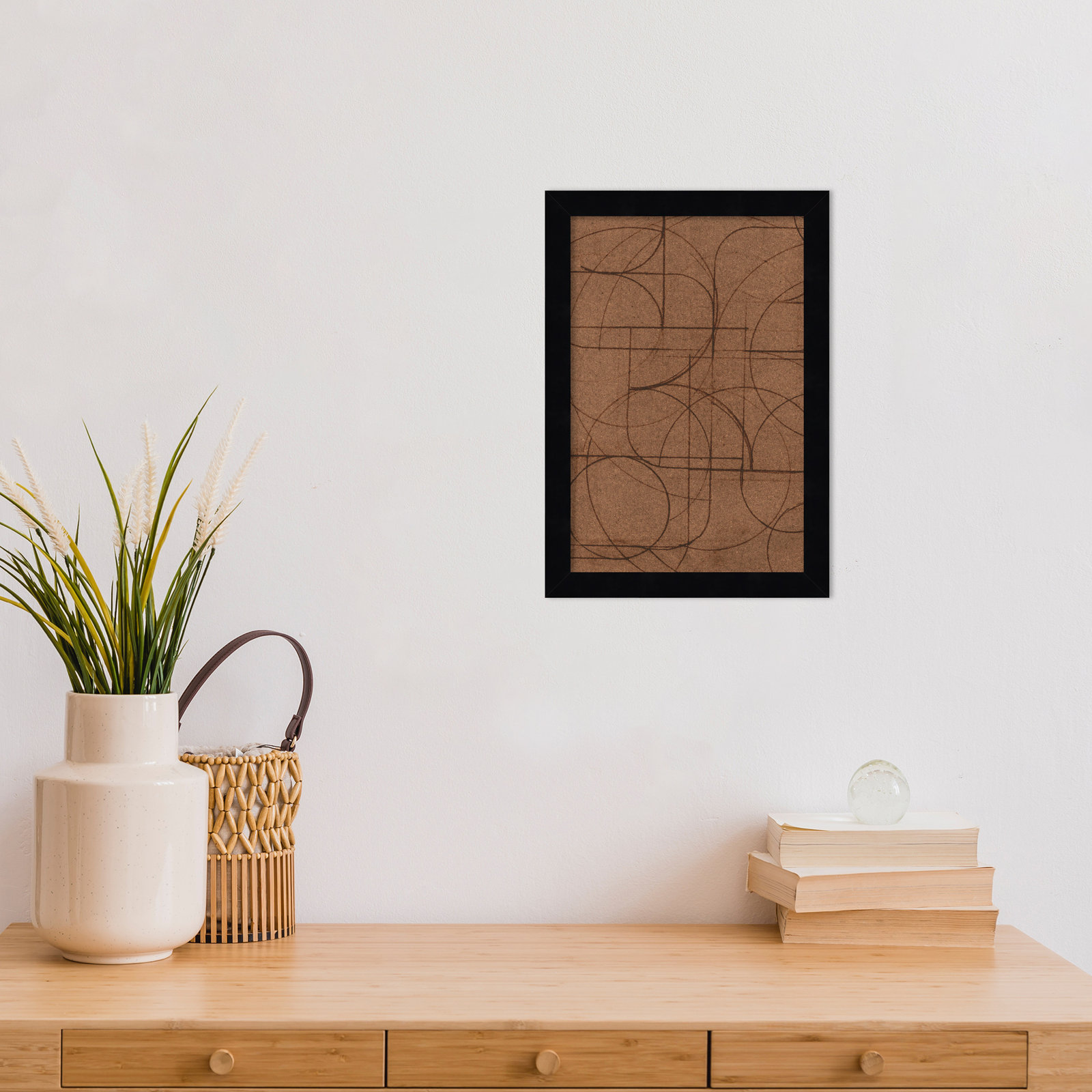 Curved 1 Print by Dan Hobday, 13" H x 9" W, Black Framed Print without Mat