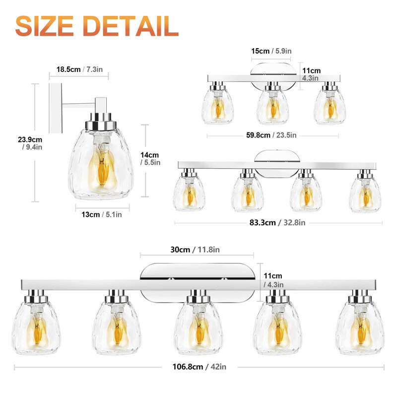 Eoin 5 - Light Dimmable Vanity Light