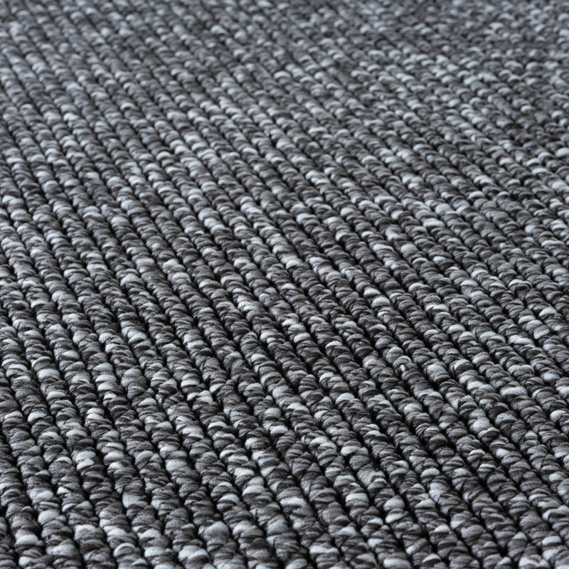 Textured Fringed Area Rug, Rectangle 2' x 3', Black
