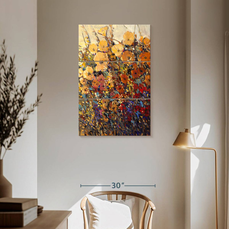 Harnek, fleurs lumineuses et audacieuses II, H 57 po x l 36 po