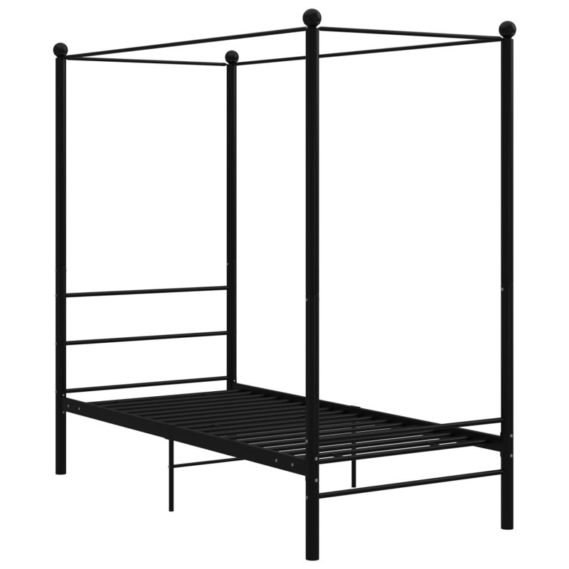 Azeezah Metal Bed, Black, 90 x 200 cm