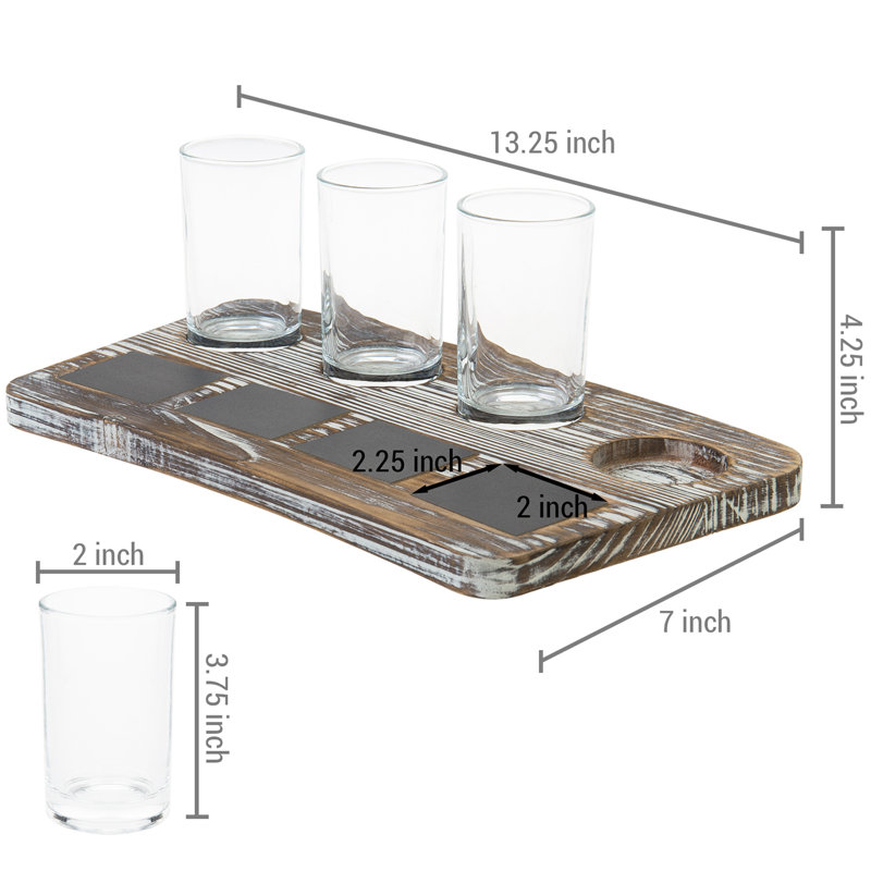 4 Piece 177ml Glass Shot Glass Set, Brown