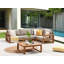 Right Hand 4 Seater Certified Acacia Wood Garden Corner Sofa Set Light Natali II-1241514702