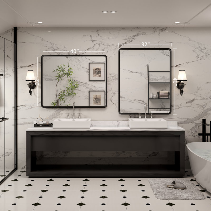 Miroir de meuble-lavabo mural Molly, 40 po x 32 po