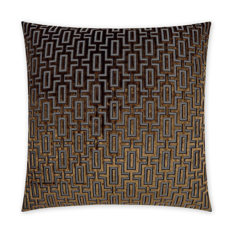 Bergman Geometric Throw Pillow, Midas, Bolster 14"H x 42"W