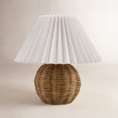 Chemise Rattan 10" Mini Table Lamp