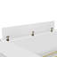Lit plateforme en bois avec 6 tiroirs, tablettes ouvertes, bureau et garde-robe-1205527213