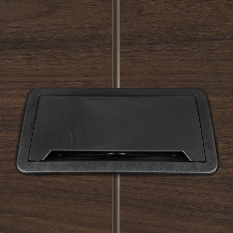 Table de conférence Elleny 240 "avec œillets Power Neo / noyer / blanc, H 29 po x L 48 po x l 240 po, Brun / Blanc