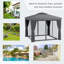 Extérieur 10 pi L 10 pi. D Pavillon de jardin en acier