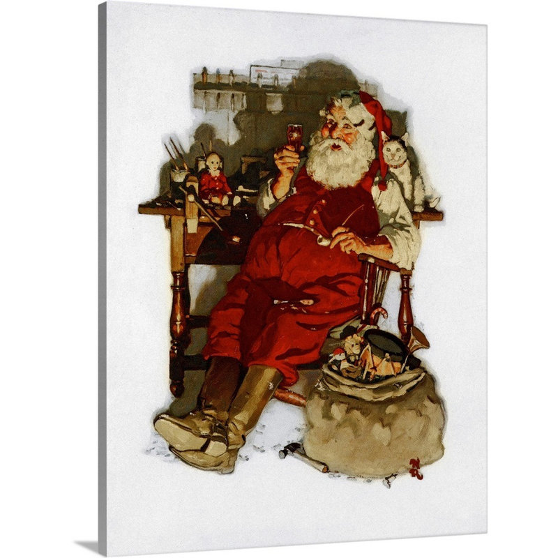 Art mural sur toile Norman Rockwell, H 14 po x l 11 po x P 1,25 po, Toile tendue