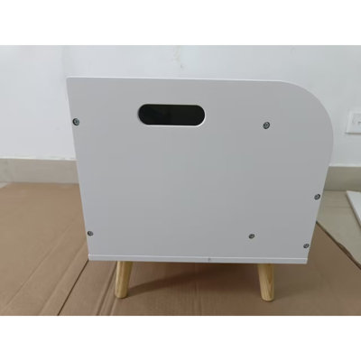 Wooden Toy Box, Kids Toy Storage Organizer with Front Bookshelf, Flip-Top Lid, Safety Hinge, Boys Girls Toy Chest Bench for Playroom Kids Room Organiz