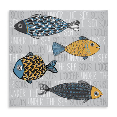 Nautical Fish Tablecloth | Marine Bedroom Decor | Indoor/Outdoor