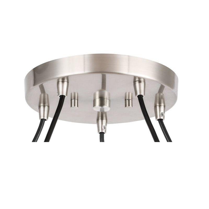 Luverne 5 - Light Wagon Wheel Chandelier, Nickel