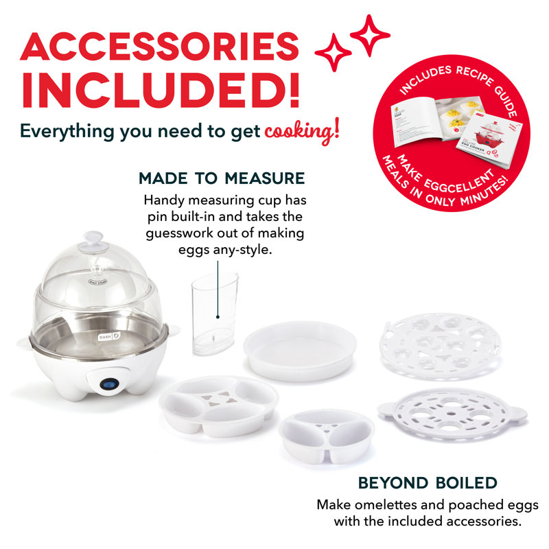 Dash Deluxe Egg Cooker, White