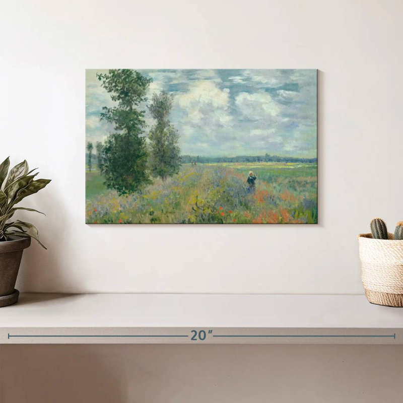 Harnek Poppy Fields Near Argenteuil 1875, 8" H x 12" W