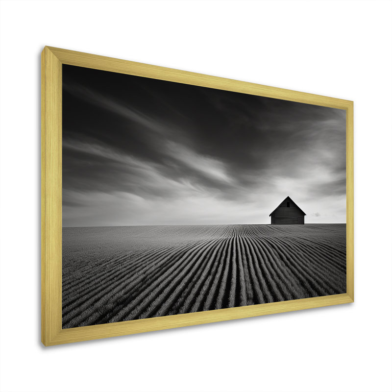 Décoration de campagne grange noire et blanche - Décoration murale grange_106680, H 34 po x l 44 po x P 1,5 po