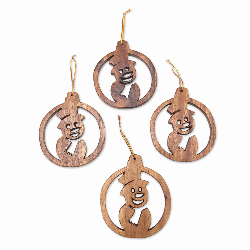 Ornement en forme de fleuron Wonderful Snowmen