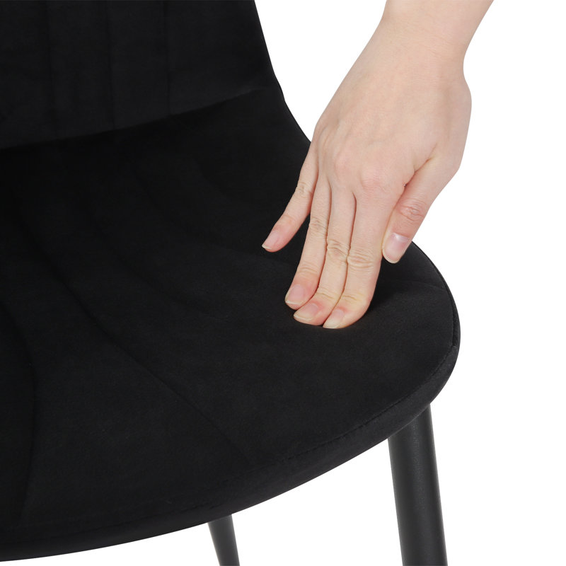 Evrychou Upholstered Dining Chair, Black