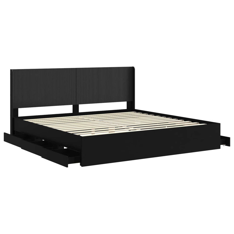 Bed, European Double (140 x 200 cm), Black